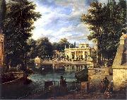 Marcin Zaleski, View of the Royal Baths Palace in summer.